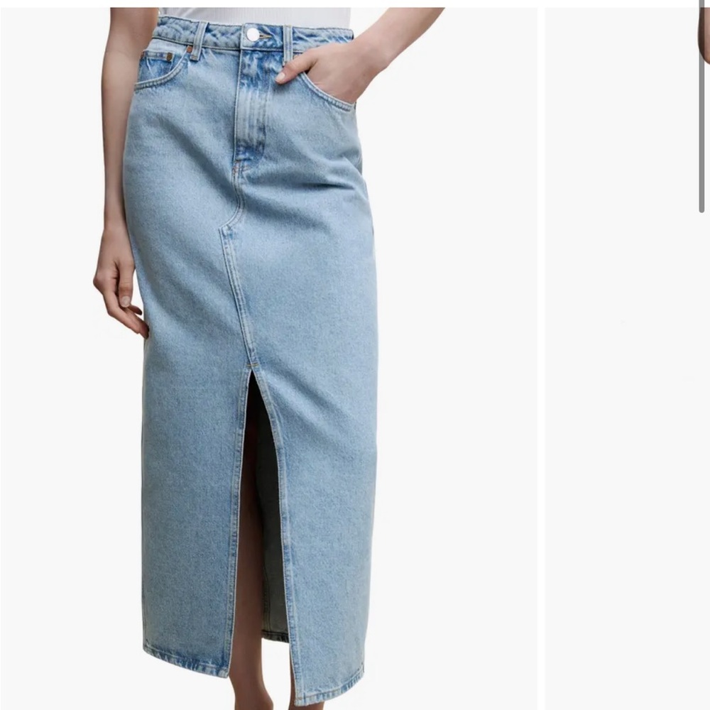 MANGO maxi denim skirt